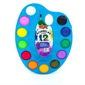 Paleta de acuarelas 12 colores