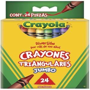 Crayones triangulares jumbo 24 piezas