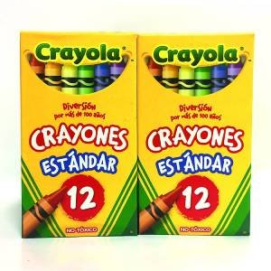 Crayones estándar 12 cajas con 12 piezas cada una