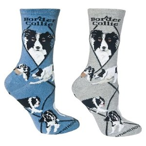 Calcetines border azul y gris